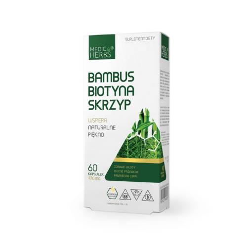 Zdjęcie produktu - MEDICA HERBS Bambus Biotyna Skrzyp, 60 kaps.