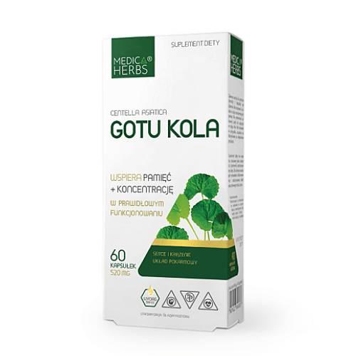 Zdjęcie produktu - Medica Herbs Gotu Kola, 60 kaps.