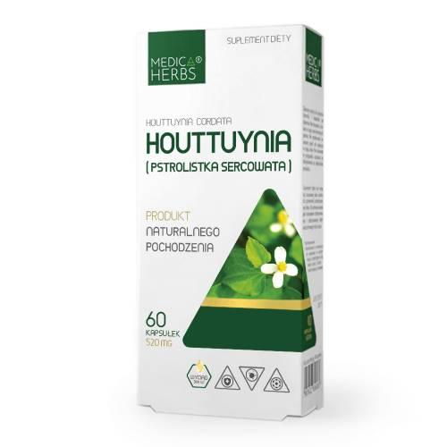 Zdjęcie produktu - MEDICA HERBS Houttuynia (Pstrolistka sercowata), 60 kapsułek