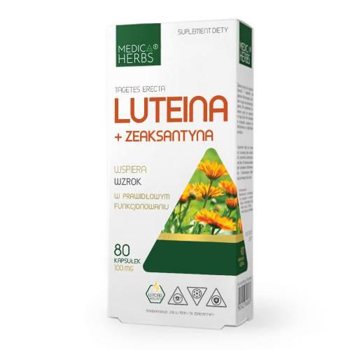Zdjęcie produktu - MEDICA HERBS Luteina + Zeaksantyna, 80 kaps.