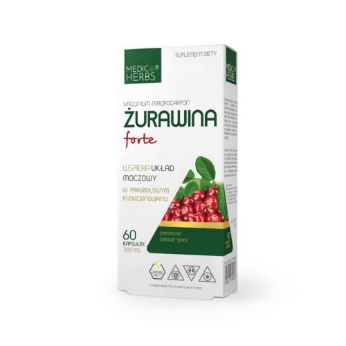 Zdjęcie produktu - Medica Herbs Żurawina Forte, 60 kaps.