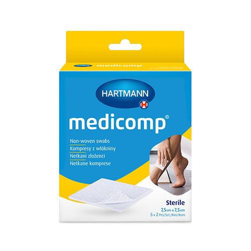 Hartmann Medicomp 7,5 cm x 7,5 cm kompresy jałowe, 5 x 2 szt.