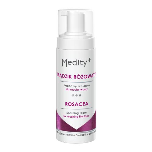 Zdjęcie produktu - MEDITY+ TRĄDZIK R&Oacute;ŻOWATY Łagodząca pianka do mycia twarzy, 150ml