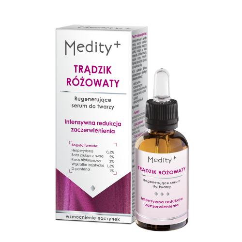 Zdjęcie produktu - MEDITY+ TRĄDZIK R&Oacute;ŻOWATY Regenerujące serum do twarzy, 30ml