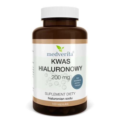 Zdjęcie produktu - Medverita&nbsp;Kwas&nbsp;hialuronowy 200 mg, 120 kaps.