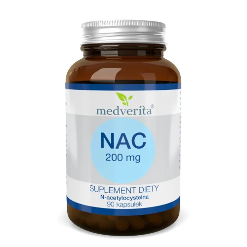 Zdjęcie produktu - Medverita NAC 200 mg N-acetylocysteina, 90 kaps.