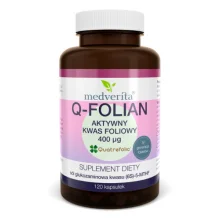 Zdjęcie produktu - Medverita Q-Folian Aktywny kwas foliowy 400 mcg, 120 kaps.