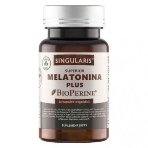 Zdjęcie produktu - SINGULARIS Melatonina Plus Bioperine, 30 kapsułek