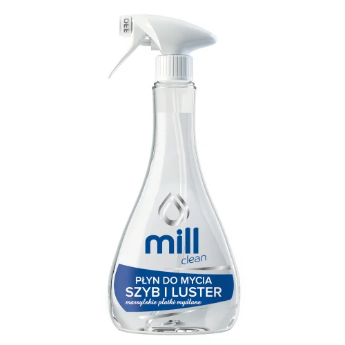 Zdjęcie produktu - Mill Clean Płyn do mycia szyb i luster Marsylskie płatki mydlane, 555 ml