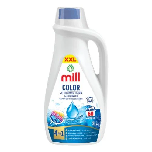 Zdjęcie produktu - Mill Żel do prania tkanin kolorowych, 3 l