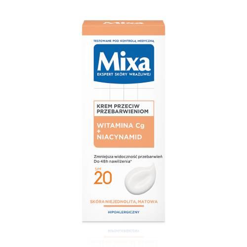 Zdjęcie produktu - MIXA Fluid krem do twarzy z witaminą C i SPF20 przeciw przebarwieniom, 50ml