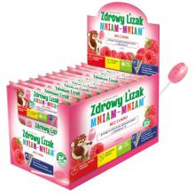 Zdjęcie produktu - Zdrowy Lizak Mniam-Mniam na odporność malina kształt łezki, 40 szt.