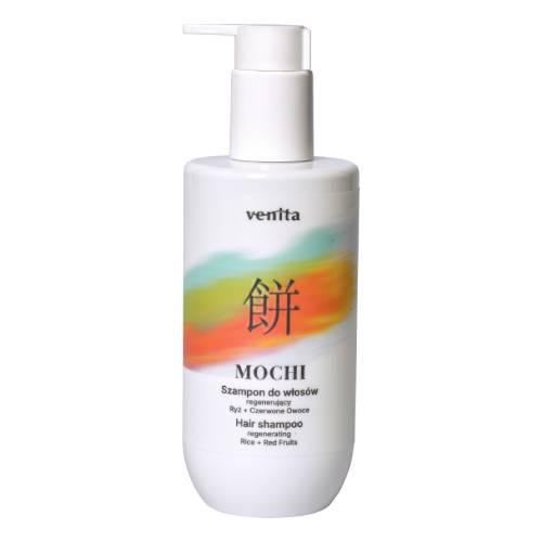 Zdjęcie produktu - Venita Mochi Szampon regenerujący do włos&oacute;w z ryżem i czerwonymi owocami, 300 ml