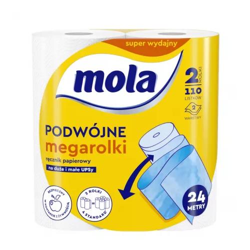 Zdjęcie produktu - MOLA Podw&oacute;jne Megarolki Ręcznik papierowy, 2 szt.