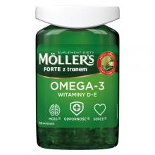 Zdjęcie produktu - Mollers Forte Tran Norweski, 112 kaps. - suplement diety z omega-3 i witaminami D i E