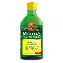 Zdjęcie produktu - Mollers Tran Norweski w płynie aromacie cytrynowym, 250 ml 