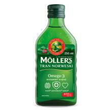 Zdjęcie produktu - Mollers Tran Norweski - płynny olej z wątroby dorsza o naturalnym aromacie, 250 ml 