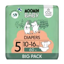 Zdjęcie produktu - MOOMIN BABY Diapers Pieluszki ekologiczne 5 (10-16kg), 60szt.
