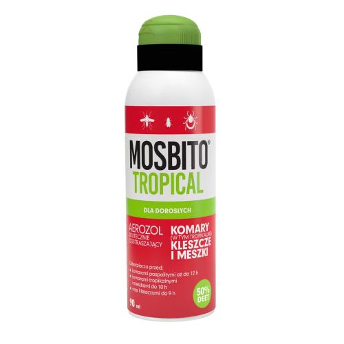 Zdjęcie produktu - MOSBITO TROPICAL Aerozol na komary, kleszcze i meszki, 90ml