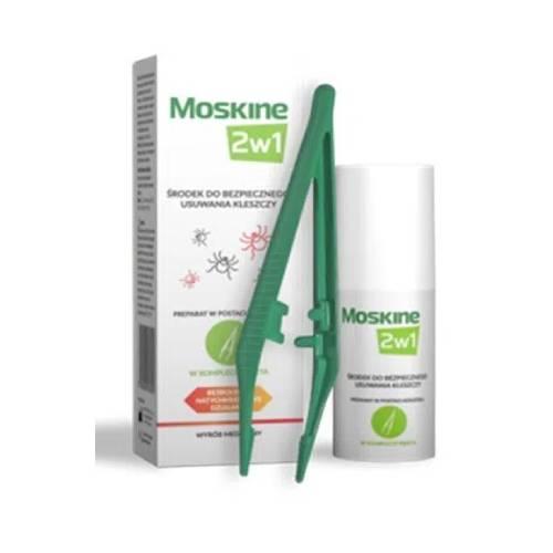 Zdjęcie produktu - Moskine Środek do bezpiecznego usuwania kleszczy 2w1 z pęsetą