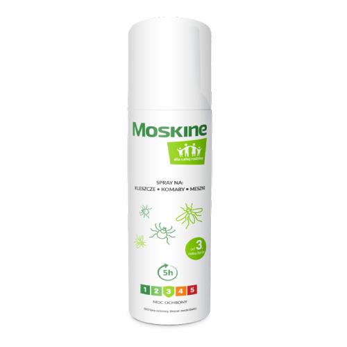 Zdjęcie produktu - Moskine Spray na komary, kleszcze, meszki dla całej rodziny, 90ml