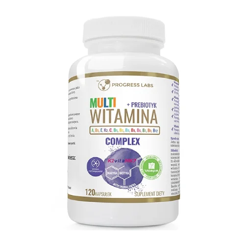 Zdjęcie produktu - Progress Labs Multiwitamina Complex + Prebiotyk, 120 kaps.