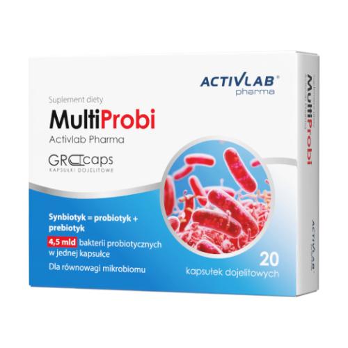 Zdjęcie produktu - Activlab MultiProbi synbiotyk, 20 kaps. dojelitowych