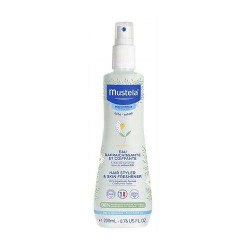 Zdjęcie produktu - MUSTELA BEBE Odświeżający spray ułatwiający rozczesywanie włos&oacute;w, 200ml