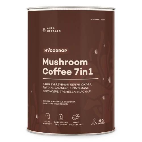 Zdjęcie produktu - Aura Herbals Mycodrop Kawa z grzybami, mushroom coffee 7in1, 250 g