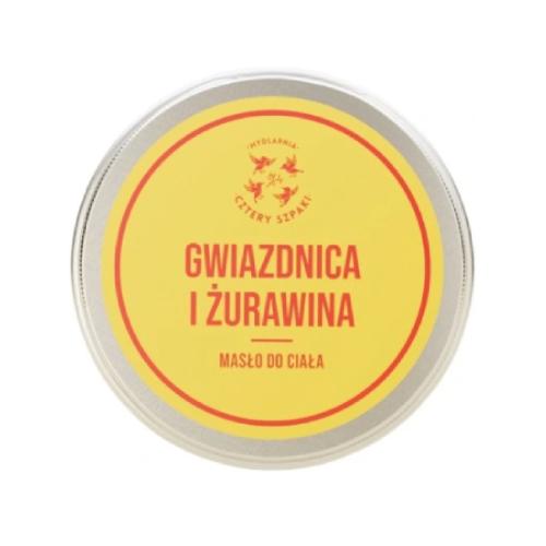 Zdjęcie produktu - CZTERY SZPAKI (4szpaki) Masło do ciała Gwiazdnica i Żurawina, 150ml