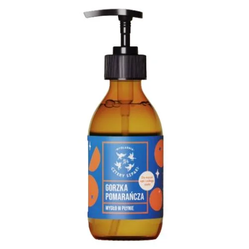 Zdjęcie produktu - Cztery Szpaki (4szpaki) Mydło w płynie Gorzka pomarańcza, 300 ml&nbsp;