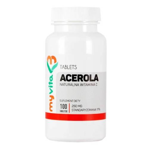 Zdjęcie produktu - MYVITA Acerola 250 mg, 100 tabletek