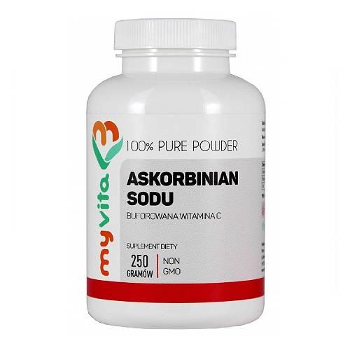 Zdjęcie produktu - MyVita Askorbinian sodu (Buforowana Witamina C) Proszek, 250g