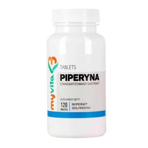 Zdjęcie produktu - MyVita Piperyna 95% 10 mg, 120 tabl.