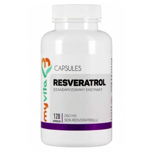 Zdjęcie produktu - MyVita Resveratrol standaryzowany ekstrakt, 120 kaps.