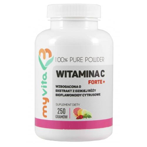 Zdjęcie produktu - MyVita Witamina C Forte+, 250 g - suplement diety z witaminą C