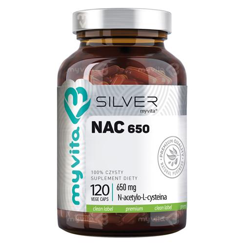 Zdjęcie produktu - MyVita Silver Pure NAC 650 mg, 120 kaps.