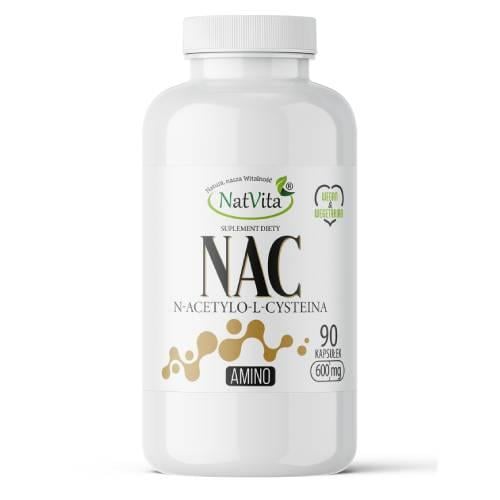 Zdjęcie produktu - NatVita NAC N-Acetylo-L-cysteina 600 mg, 90 kaps.