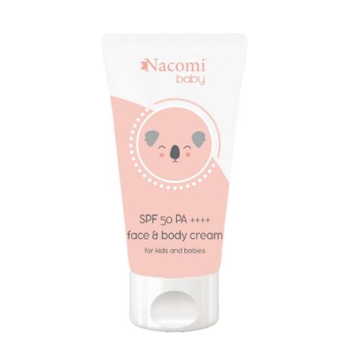 Zdjęcie produktu - NACOMI BABY Fotostabilny krem do twarzy i ciała dla dzieci SPF 50, 50ml