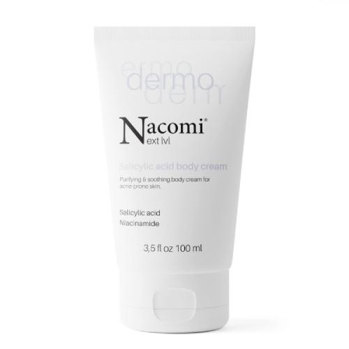 Zdjęcie produktu - NACOMI Next Level Dermo Oczyszczająco-łagodzący krem do ciała z kwasem salicylowym i niacynamidem, 100ml