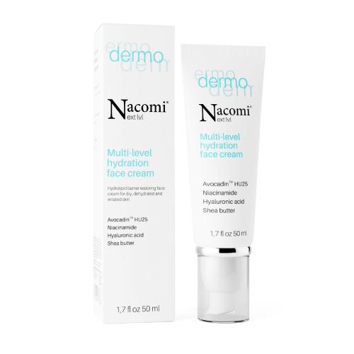 Zdjęcie produktu - NACOMI Next Level Dermo Wielopoziomowy krem intensywnie nawilżający, 50ml
