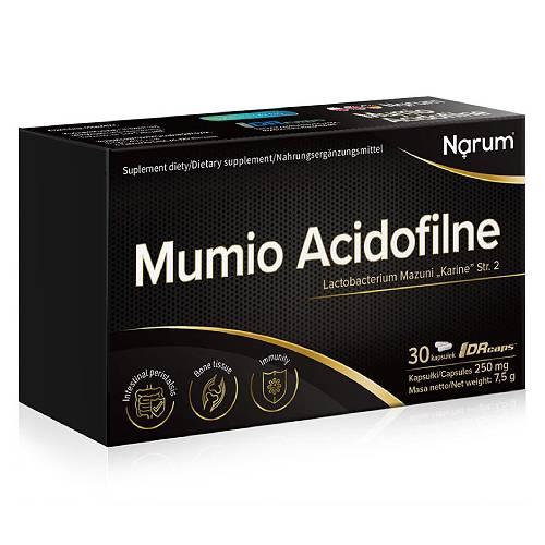 Zdjęcie produktu - Narum Mumio Acidofilne Zdrowa flora jelit, 30 kaps. 