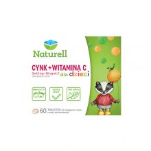 Zdjęcie produktu - Naturell Cynk + Witamina C dla dzieci, 60 tabletek do żucia