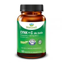 Zdjęcie produktu - NATURELL Cynk + Witamina C tabletki do rozgryzania i żucia, 120szt.