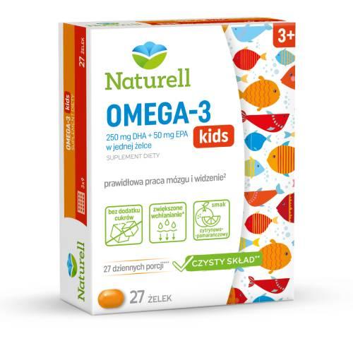 Zdjęcie produktu - NATURELL Omega-3 kids żelki, 27szt.
