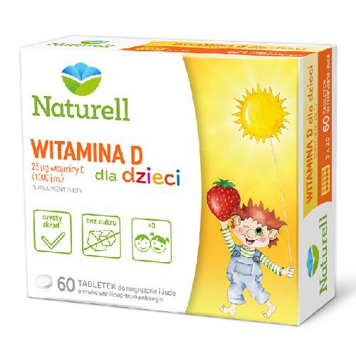 Witamina D dla dzieci, 60 tabl. Naturell 