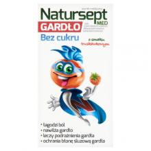Zdjęcie produktu - NATURSEPT MED GARDŁO lizaki bez cukru smak truskawkowy, 6szt.