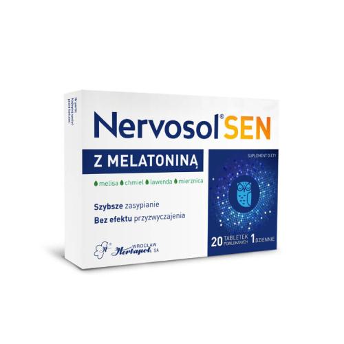 Zdjęcie produktu - Nervosol SEN z melatoniną, 20tabl. powl.