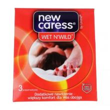 Zdjęcie produktu - New Caress Wet N'Wild Prezerwatywy  - 3 sztuki 