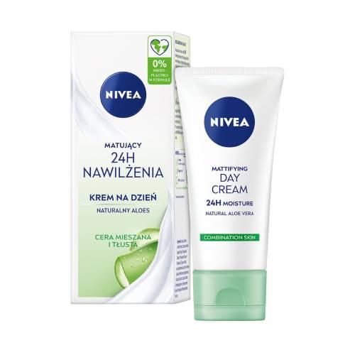 Zdjęcie produktu - NIVEA 24H Nawilżenia Matujący Krem do twarzy na dzień, 50ml